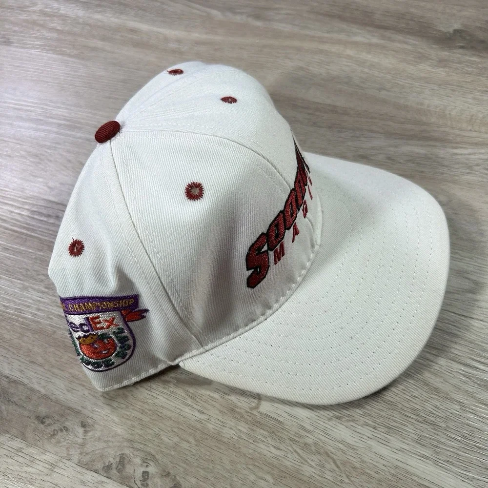 VTG Oklahoma Sooners Orange Bowl Strapback Hat Championship White Cap USA